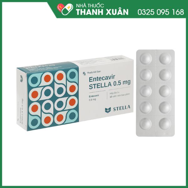 Entecavir Stella 0.5mg kháng virus, trị viêm gan B